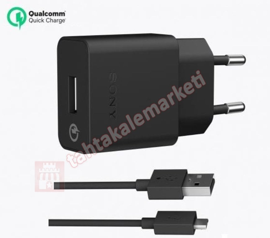 Sony UCH10 Hızlı Şarj Aleti+Şarj Kablosu Orijinal