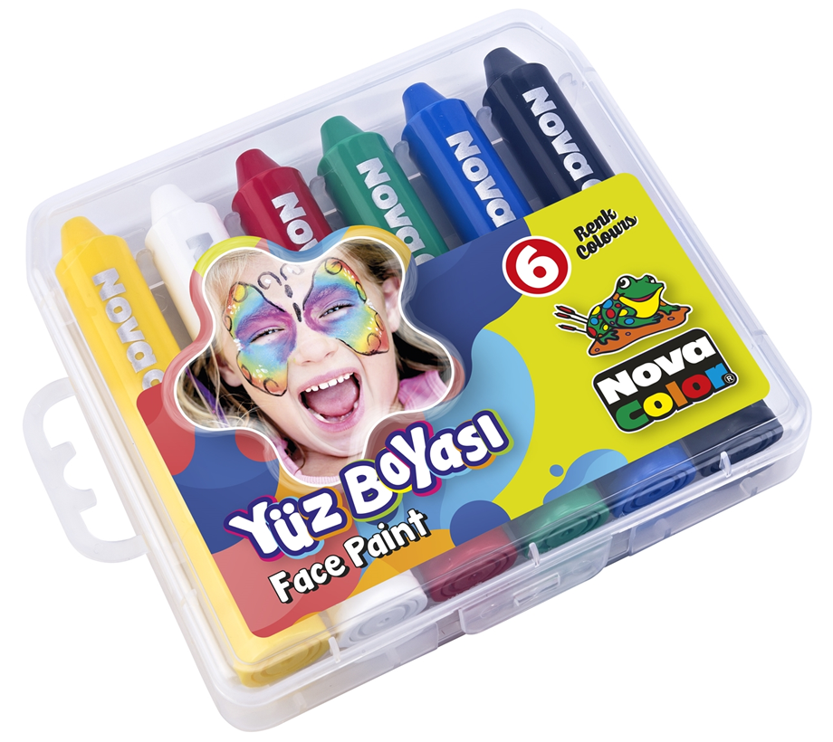 Palyaço Yüz Boyama Kalemleri 6 li Yüz Boyası