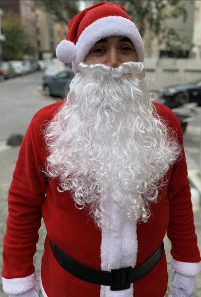 Yetişkin Noel Baba Kostümü Lüks 8li Tam Takım Set