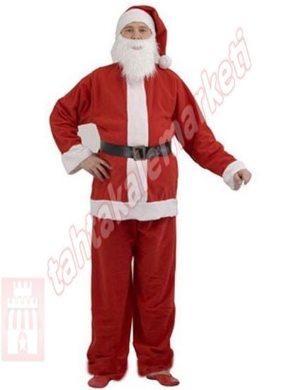 Noel Baba Kostümü Yetişkin Kıyafeti Lüks