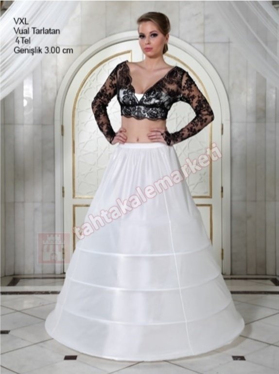 Yetişkin Tarlatanı 4 Kat Telli Jüpon Etek Kasnağı